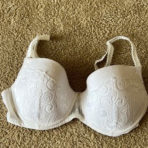 White 34D Lacey bra